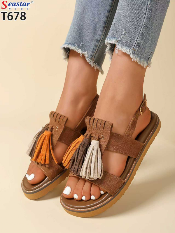 Sandały płaskie damskie Roz 36-41 / 12 par 1